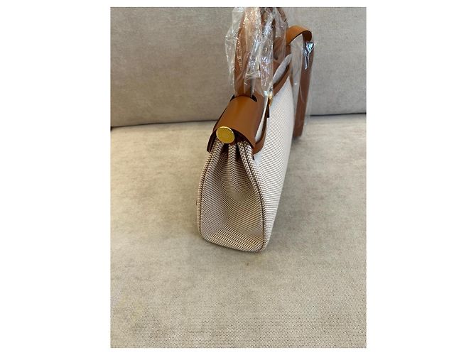 Borsa Hermès Herbag Zip 31 Marrone Beige - vista 4