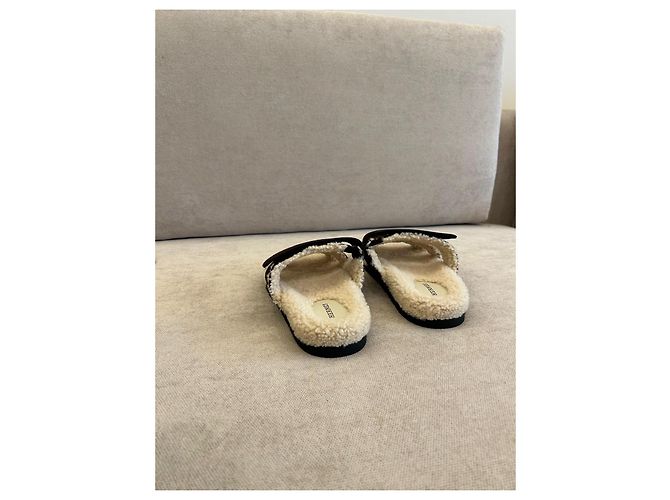 Sandali Hermès Chypre in scamosciato Marrone Crudo - vista 2