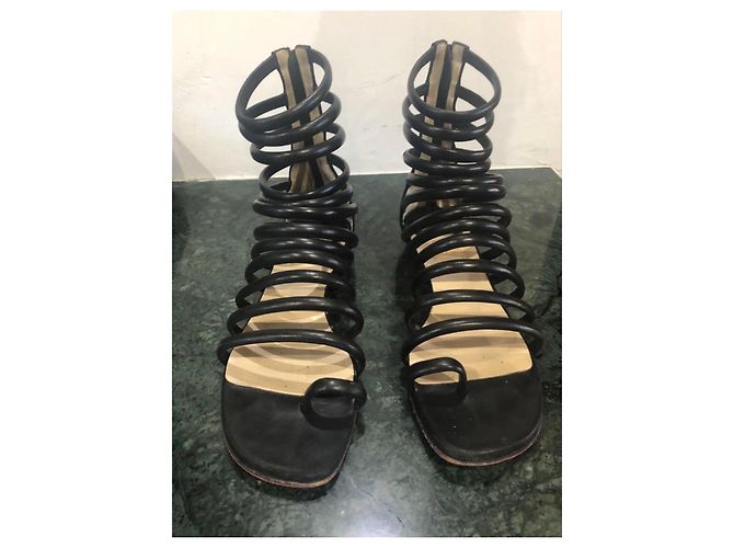 Christian Louboutin Sandali Cachetta in pelle Nero - vista 4