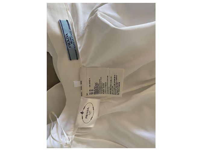 Saia Maxi Prada de Algodão Branco Estampado Preto - vista 10