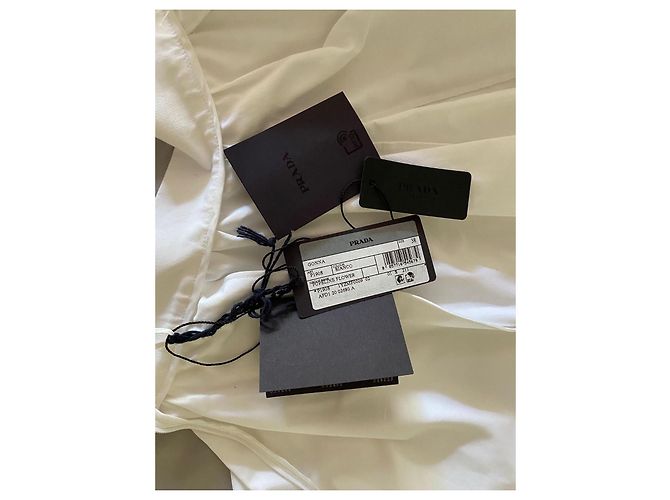 Saia Maxi Prada de Algodão Branco Estampado Preto - vista 11
