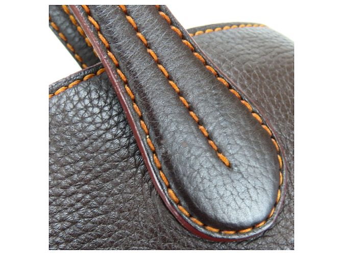 Borsa Tod's marrone scuro e arancione - vista 13