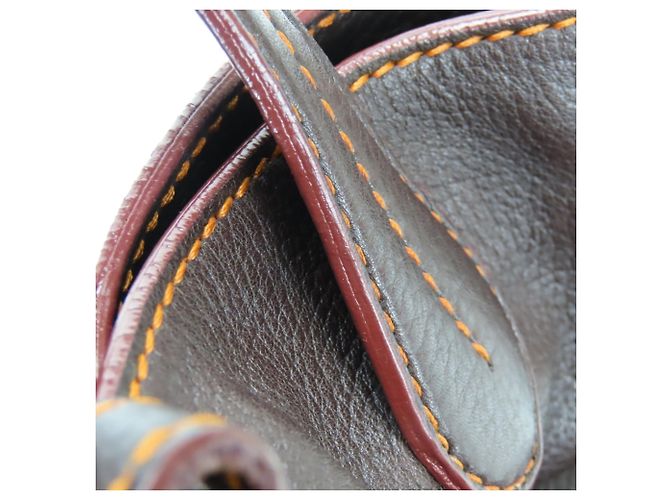 Borsa Tod's marrone scuro e arancione - vista 14