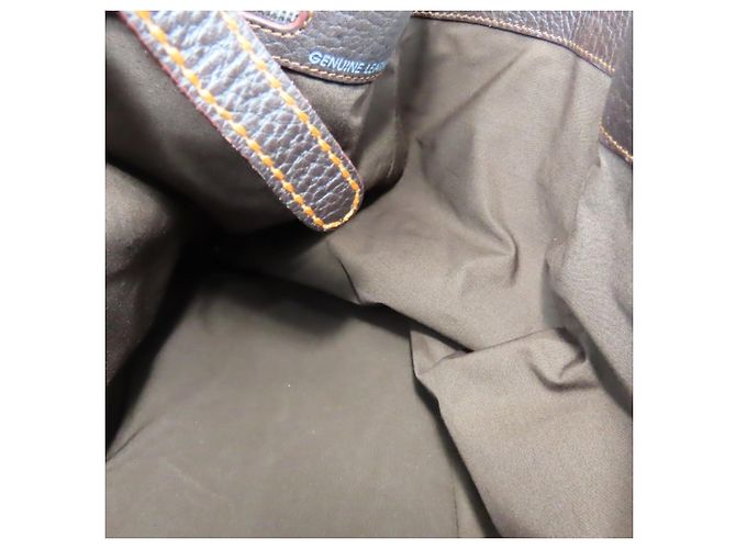 Borsa Tod's marrone scuro e arancione - vista 18