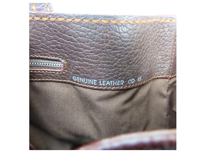Borsa Tod's marrone scuro e arancione - vista 19