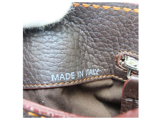 Borsa Tod's marrone scuro e arancione - vista 21