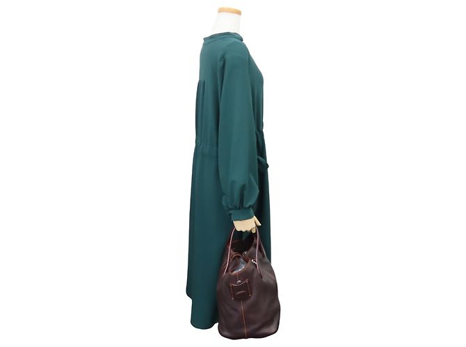 Borsa Tod's marrone scuro e arancione - vista 26