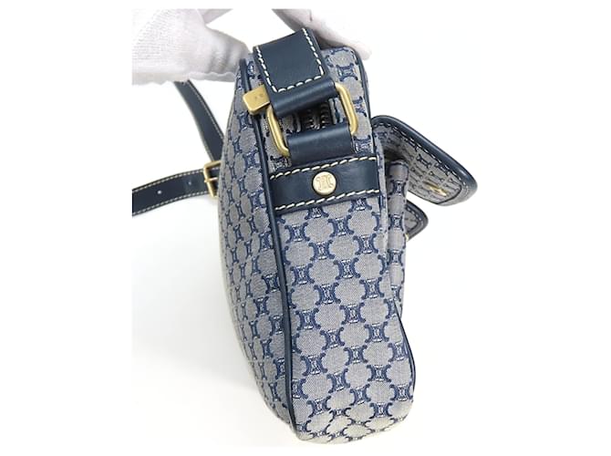 Céline Borsa a Spalla Celine Macadam Navy Blu navy - vista 8