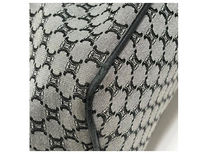 Céline Celine Macadam Canvas Leder Tote Bag Braun Schwarz - Ansicht 10