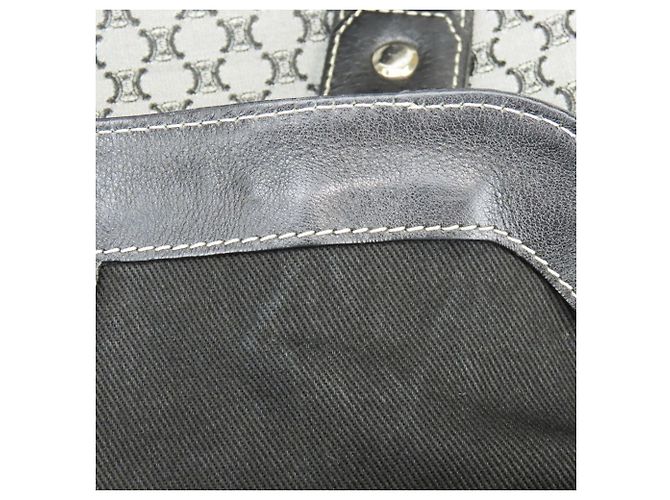 Céline Celine Macadam Canvas Leder Tote Bag Braun Schwarz - Ansicht 18