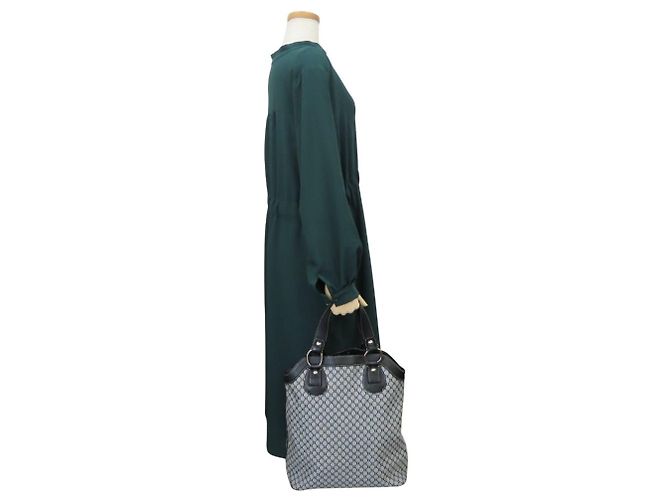 Céline Celine Macadam Canvas Leder Tote Bag Braun Schwarz - Ansicht 21