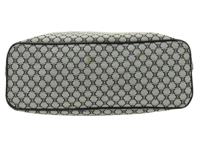 Céline Celine Macadam Canvas Leder Tote Bag Braun Schwarz - Ansicht 5