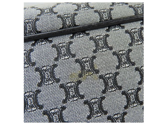 Céline Celine Macadam Canvas Leder Tote Bag Braun Schwarz - Ansicht 8