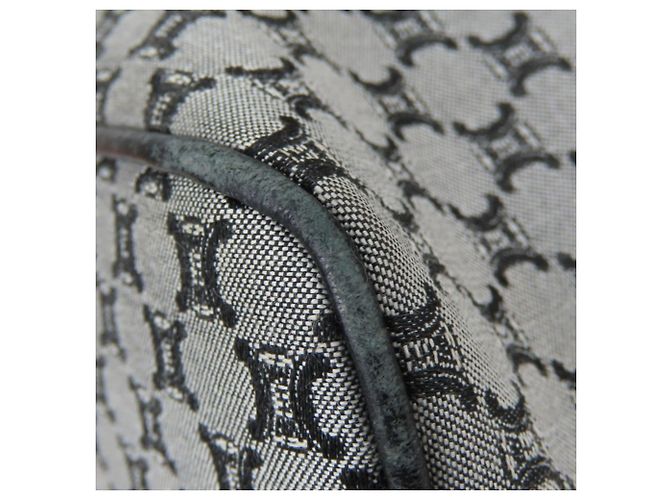 Céline Celine Macadam Canvas Leder Tote Bag Braun Schwarz - Ansicht 9