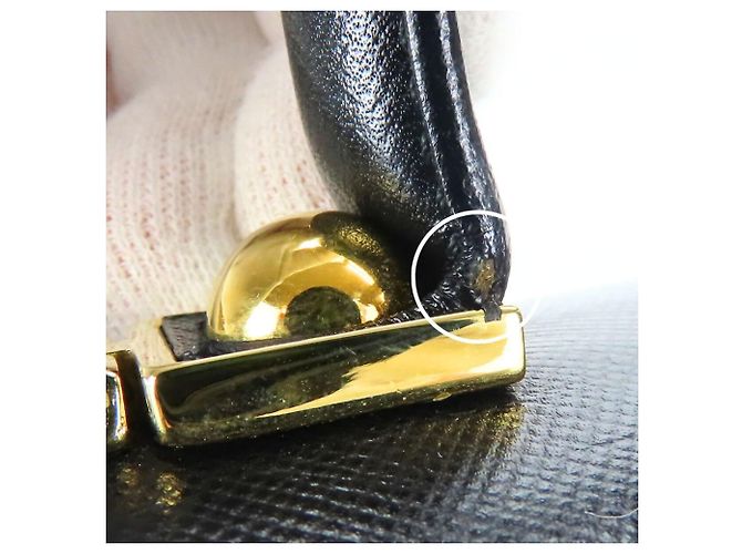 Borsa a mano in pelle Gancini Salvatore Ferragamo Nero - vista 15