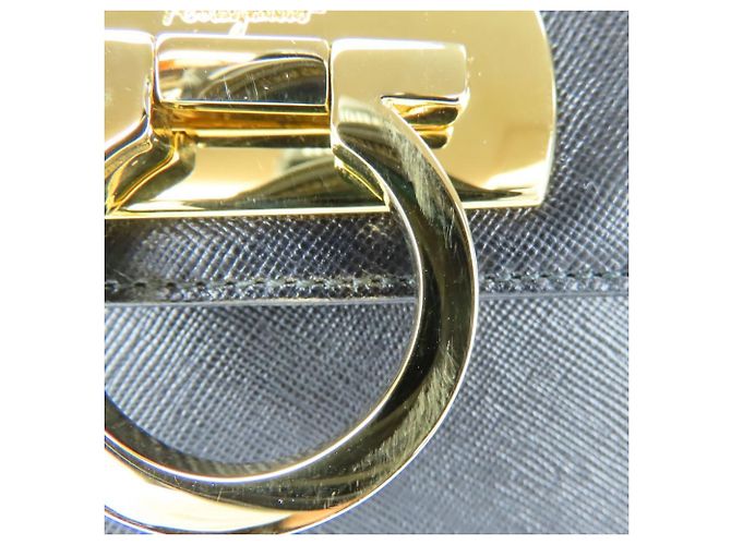 Borsa a mano in pelle Gancini Salvatore Ferragamo Nero - vista 18