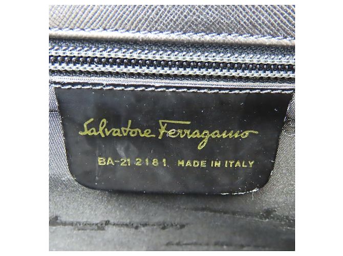 Borsa a mano in pelle Gancini Salvatore Ferragamo Nero - vista 26