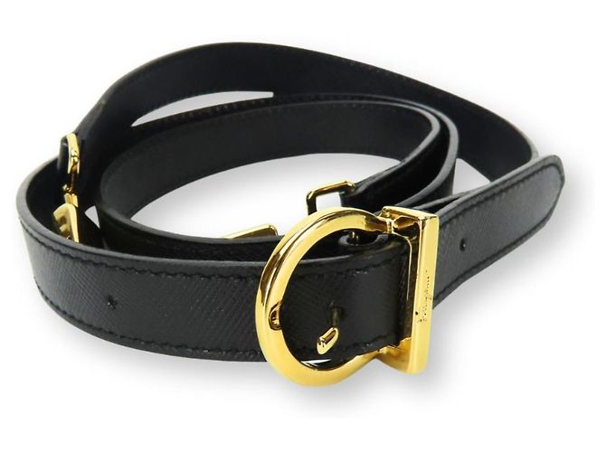 Borsa a mano in pelle Gancini Salvatore Ferragamo Nero - vista 32