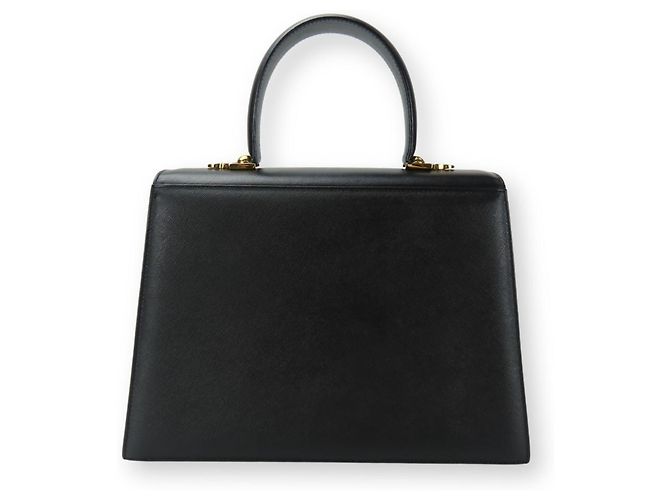 Borsa a mano in pelle Gancini Salvatore Ferragamo Nero - vista 4