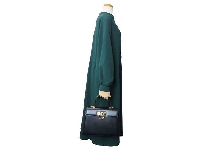 Borsa a mano in pelle Gancini Salvatore Ferragamo Nero - vista 43