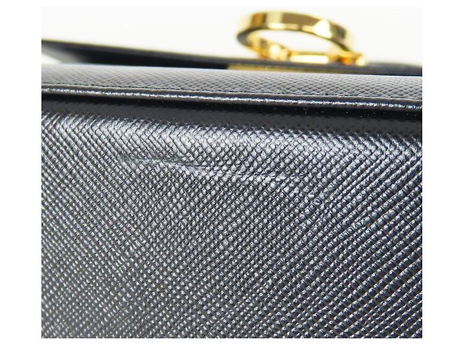 Borsa a mano in pelle Gancini Salvatore Ferragamo Nero - vista 6