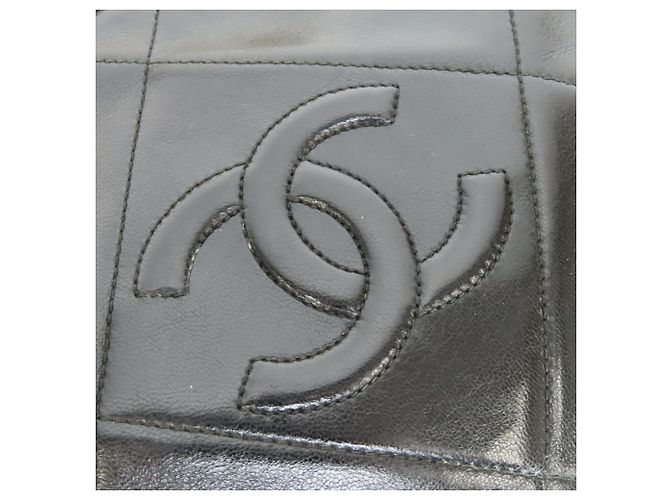 Borsa a tracolla Chanel in agnello nero - vista 11