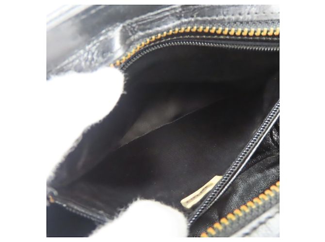 Borsa a tracolla Chanel in agnello nero - vista 21