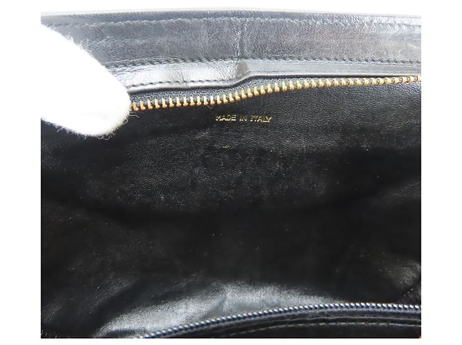 Borsa a tracolla Chanel in agnello nero - vista 23