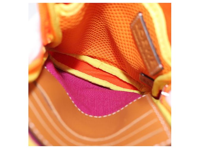 LOEWE Shoulder Pouch Shoulder Bag Canvas Multicolor Silver Auth bs35249M Argento Multicolore - vista 11