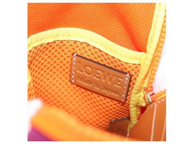 LOEWE Shoulder Pouch Shoulder Bag Canvas Multicolor Silver Auth bs35249M Argento Multicolore - vista 18