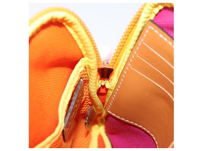 LOEWE Shoulder Pouch Shoulder Bag Canvas Multicolor Silver Auth bs35249M Argento Multicolore - vista 20