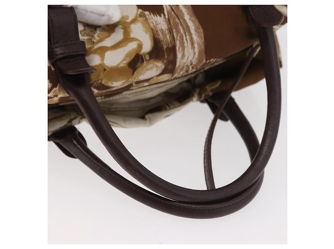 Borsa a mano Salvatore Ferragamo in raso marrone e oro Auth bs35300 D'oro - vista 7