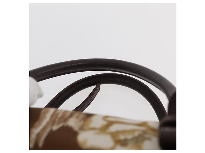 Borsa a mano Salvatore Ferragamo in raso marrone e oro Auth bs35300 D'oro - vista 8