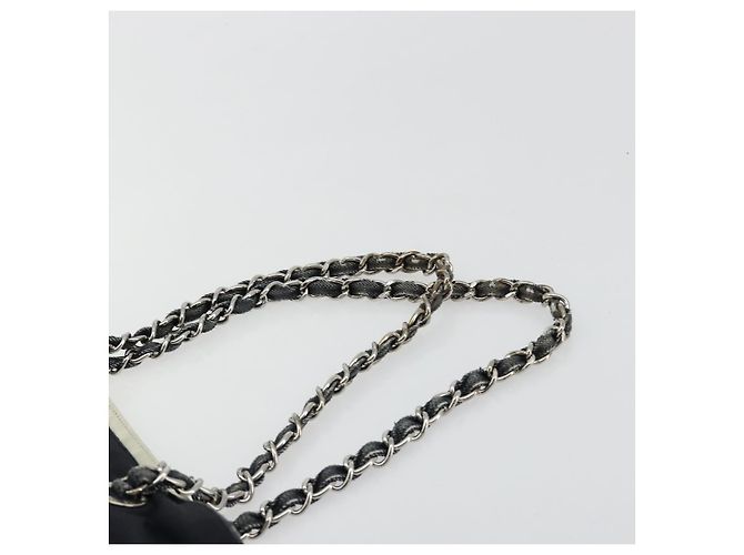 CHANEL COCO Mark Chain Shoulder Bag Denim Black Silver CC Auth 180492SAV Nero Argento - vista 8