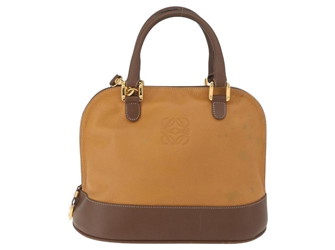 Borsa a mano LOEWE Anagram in pelle 2way Marrone Oro Auth 180138A D'oro - vista 13