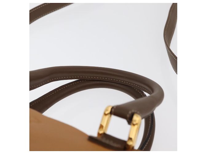 Borsa a mano LOEWE Anagram in pelle 2way Marrone Oro Auth 180138A D'oro - vista 14
