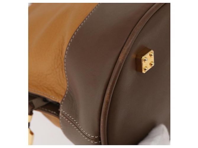 Borsa a mano LOEWE Anagram in pelle 2way Marrone Oro Auth 180138A D'oro - vista 16