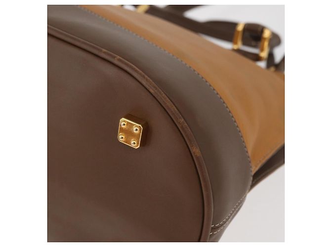 Borsa a mano LOEWE Anagram in pelle 2way Marrone Oro Auth 180138A D'oro - vista 17