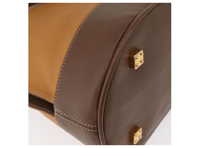 Borsa a mano LOEWE Anagram in pelle 2way Marrone Oro Auth 180138A D'oro - vista 18