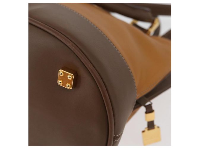 Borsa a mano LOEWE Anagram in pelle 2way Marrone Oro Auth 180138A D'oro - vista 19