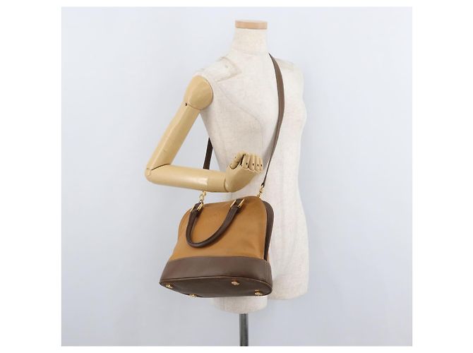 Borsa a mano LOEWE Anagram in pelle 2way Marrone Oro Auth 180138A D'oro - vista 27