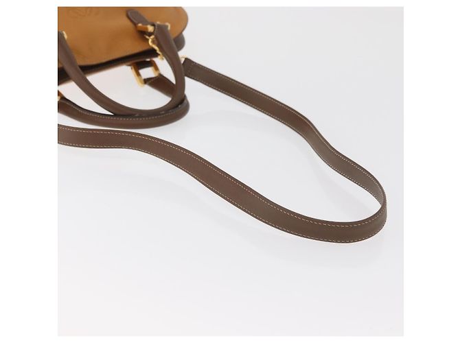 Borsa a mano LOEWE Anagram in pelle 2way Marrone Oro Auth 180138A D'oro - vista 9