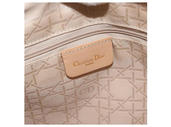 Borsa Christian Dior Canage Lady Dior Nylon 2way Khaki Gold Auth 179698 D'oro Cachi - vista 18