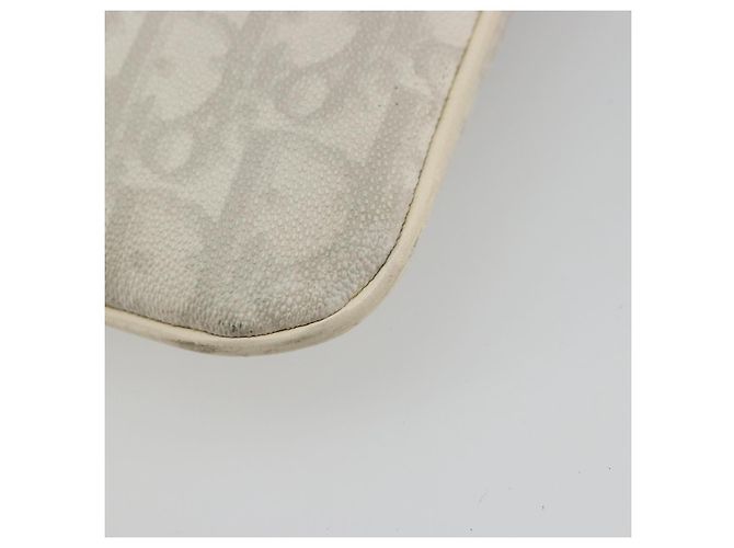Christian Dior Trotter Canvas Romantic Tasche PVC Weiß Silber Auth 180282A - Ansicht 12