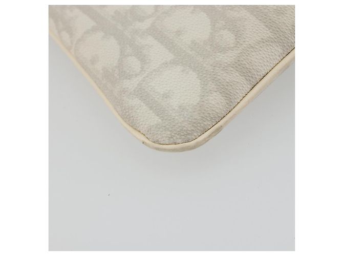 Christian Dior Trotter Canvas Romantic Tasche PVC Weiß Silber Auth 180282A - Ansicht 13