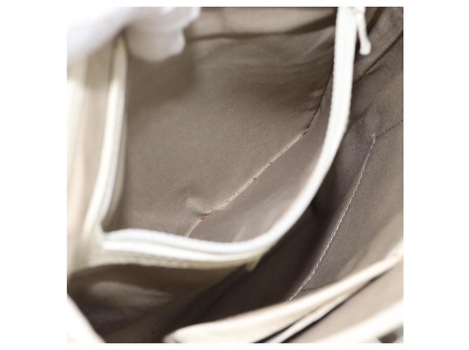 Borsa a Spalla BURBERRY Nova Check in Tela Avorio Argento Auth BA12921 Crudo - vista 20