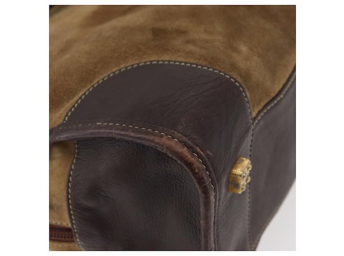 Borsa LOEWE Amazona 32 in scamosciato marrone oro Auth 181358 D'oro - vista 15