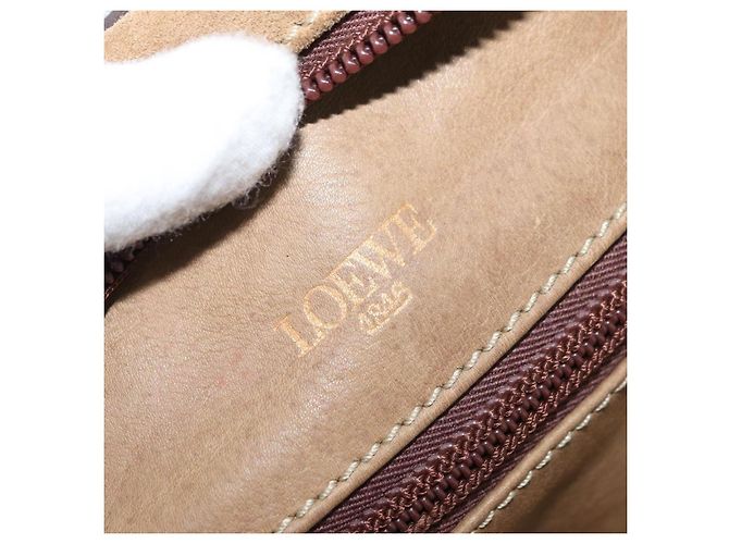 Borsa LOEWE Amazona 32 in scamosciato marrone oro Auth 181358 D'oro - vista 18