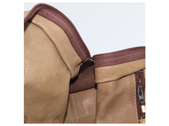 Borsa LOEWE Amazona 32 in scamosciato marrone oro Auth 181358 D'oro - vista 20