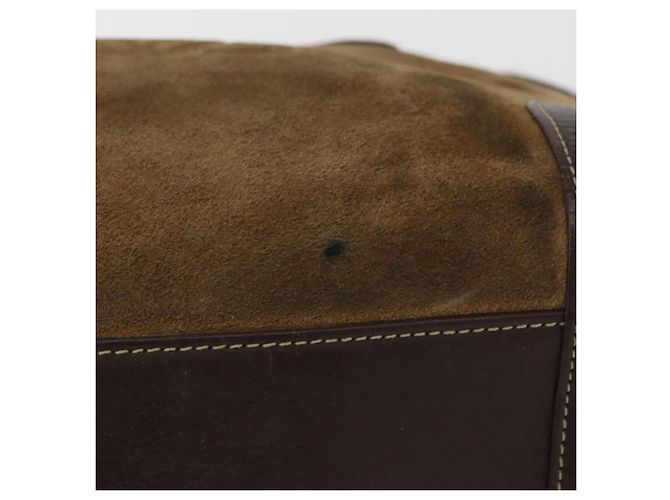 Borsa LOEWE Amazona 32 in scamosciato marrone oro Auth 181358 D'oro - vista 6